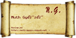 Muth Győző névjegykártya