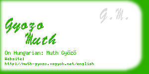 gyozo muth business card